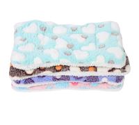 Didiseaon 4 pièces Tapis de Sommeil pour Petits Animaux Coussin Douillet Hiver pour Cochon Hamster et Rongeurs Dimensions Vert Rose Marron