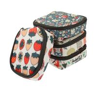 Didiseaon 4 pièces Trousse de Rangement Menstruelle Portable Pochette Zippée Multifonction pour Serviettes Hygiéniques Sac Cosmétique Mignon Motifs Fraise Chouette Fleurs et Forêt