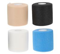 Didiseaon 4 rouleaux Bandes Élastiques de Protection pour Articulations Lot de Adhésifs pour Sport Absorption des Chocs Peau Blanc Bleu Noir