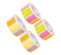 Didiseaon 4 rouleaux Lot de Étiquettes Autocollantes Colorées Imperméables Autocollants Autocollants Blancs pour Classement Étiquettes Autocollantes pour Bureau Maison et Rangement