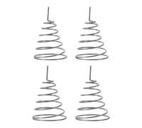 Didiseaon 4 Supports pour décoration de Sapin de Noël, Base Conique à | Support pour décoration de sapin, base de fixation, accessoire à ressort conique spiralé, support de fixation en métal