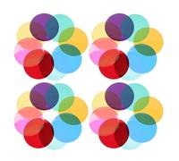 Didiseaon 40 Pièces Filtre de Couleur pour Projecteur LED Rond en Pet Autocollant, Film Adhésif Doux et Chaud pour Éclairage D'ambiance Salons et Maisons