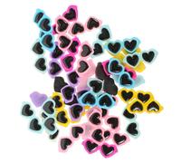 Didiseaon 40 pièces Mini Charms Forme de Coeur Accessoires DIY Multicolores pour Création de Bijoux et Décorations