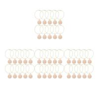 Didiseaon 40 Pièces Ornement de Noël en Bois Brut, Suspendu, Décor DIY de | Surface Lisse et Polie, Beige , pour Sapin ou Boîte Présent, Ateliers D'art