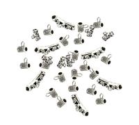 Didiseaon 40 pièces Perles Intercalaires Alliage Argent Tibétain Vintage pour Création de Bijoux DIY Charms Mixtes pour Colliers et Bracelets