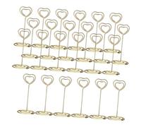 Didiseaon 40 pièces Porte Cartes de Table Forme Cœur Supports pour Cartes de Menu Mariage Porte Noms Élégants pour Anniversaires et Événements Clips Compacts et Sécurisés
