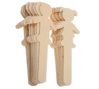 Didiseaon 40 Silhouettes en Bois Brut Garçon et Fille 145 X 5 CM 40 Pièces pour Loisirs Créatifs Découpes Sécurisées Bords Lisses Décorations Polyvalentes pour Projets Scolaires et