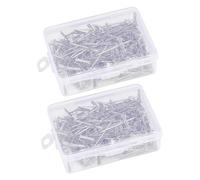 Didiseaon 400 Pièces goupille en T en acier inoxydable sécurité épingles pousser planche trousse cool barrette hair pin iglu t-type aiguille broche fixe Fil d'acier nickelé