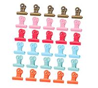 Didiseaon 40Pièces Pince à Queue Ronde Clips de Papeterie Colorés pour Bureau École et Maison Organisation et Sécurisation des Documents pour Affichage et Reliure