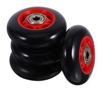 Didiseaon 4pcs Rouleau de Rameur en Plastique PP et Pa pour Équipement Fitness, Poulie d'exercice Noire Mobilité Pratique et Rotation Polyvalente pour Tapis de Course et Vélo D'appartement