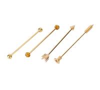 Didiseaon 4pièces Clous Oreilles Forme De Pointe De Flèche Décoratifs Lot De Accessoire Pour Oreilles