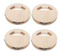 Didiseaon 4pièces Hochets Bois Non Peints Pour Garçon Fille Jou Développement Sensoriel Montessori Outil De Bricolage Peinture Pour Tout