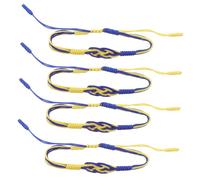 Didiseaon 4pièces Lot De Bracelets Ukrainiens Tressés Multicolores Avec Nœud Réglable Accessoires Pour Femmes Et Hommes Pour Voyage Et Amitié