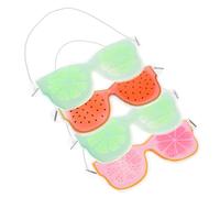 Didiseaon 4pièces Masque Gel Yeux Réutilisable Pour Garçon Fille Cache-yeux Rafraîchissant Design Cartoon Pour Sieste Et Ombre