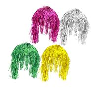 Didiseaon 4pièces Perruque Bouclée Pour Accessoires De Fête Perruques Extravagantes Pour Hommes De Clown Colorées Pour Occasions Formelles