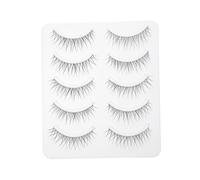 Didiseaon 5 paires Faux Cils Naturels Transparence Extension de Cils Douce et Légère pour Maquillage Quotidien Femme Effet Allongé et Croisé Kit Cosmétique Professionnel