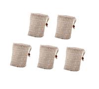 Didiseaon 5 Pièces à dry bag de séchage pochette à en filet économiseurs de en maille épurateur de bain en filet à bulles pochette de de bain sisal Beige