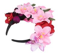 Didiseaon 5 Pièces bandeau rose hair charms hair toppers Accessoire de cosplay Cerceaux de cheveux exquis cerceaux de cheveux roses bandeau de fleurs cerceaux de cheveux de fête en tissu