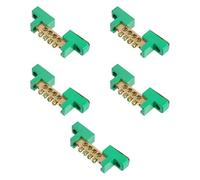 Didiseaon 5 pièces Barrette Jonction Électrique Plastique Ignifuge Bornier Terre Laiton Haute Conductivité Bloc de Raccordement pour Distribution Électrique Facile à Installer Résistant Aux