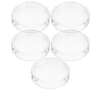 Didiseaon 5 Pièces Boîtes de Petri Expérimentales en Verre, Design Fiable, Résistance Thermique Élevée, pour Laboratoire et Enseignement Scientifique