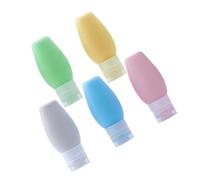 Didiseaon 5 pièces Bouteilles Cosmétiques Recharges Silicone Portable pour Lotion Shampooing Crème Récipient Réutilisable pour Voyage et Usage Quotidien