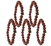 Didiseaon 5 Pièces Bracelet Chapelet Croix Chrétienne en Bois Plastique