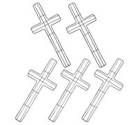 Didiseaon 5 Pièces Cadre de Couronne en Fer Forme de Croix pour Décoration Murale de Noël et Pâques, Design Unique et Support pour Couronnes DIY