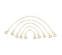 Didiseaon 5 pièces Chaînes Extension Cuivre Doré pour Collier et Bracelet Accessoires DIY pour Bijoux Rallonge Chaîne Décorative Polyvalente