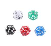 Didiseaon 5 pièces Dés Polyédriques Faces Acrylique Multicolores pour Jeux de Société Famille et Éducation Accessoires de Fête et Jeux de Plateau