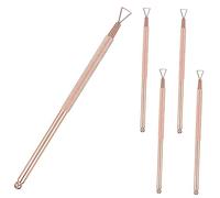 Didiseaon 5 Pièces Dissolvant D'ongle Outil Repousse Cuticules Éplucheur De Cuticules Coupe-cuticules Manucure Repousseur De Cuticule Kit D'art D'ongle Clou Acier Inoxydable Rose Gold