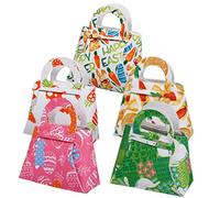Didiseaon 5 Pièces Fourre-tout De Pâques De Noël à Cordon Transparents Avec Poignées En Toile De Jute De Pâques De Calendrier De Noël Fourniture De Fête Feutrine