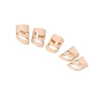 Didiseaon 5 pièces Médiators Anneaux Durables Inoxydable pour Guitare Basse et Pouce Moyenne Beige Accessoires pour Instruments à Cordes Protection Ergonomique des Doigts
