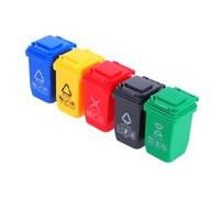 Didiseaon 5 pièces Mini Poubelles Décoratives Modèles Miniatures pour Maison de Poupée Bac à Ordures Accessoires pour Décor de Table de Sable et Scènes Miniatures