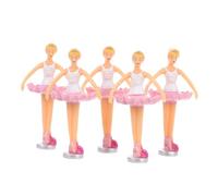 Didiseaon 5 pièces Mini Poupées Princesse Ballet Danseuse pour Boîte à Musique Accessoires Décoratifs Figurines Danseuses Fille Rose Blanc