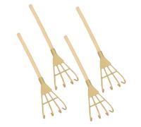 Didiseaon 5 pièces Mini Râteaux Fer Doré Accessoires Décoratifs Multifonctions Vintage pour Bureau Jardin et Artisanat Ornements Rustiques pour Maison et Créatif