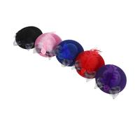 Didiseaon 5 Pièces Miniature Doll Hats with Flower Net Lightweight Small Party Hats for Dolls and Pets Soft Breathable Mini Hair Accessories for Dollhouse Dress-up and Craft Decor