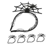 Didiseaon 5 Pièces Serre-tête Araignée Halloween Léger et Confortable Bandeaux Toile Araignée et Diable pour Cosplay et Fêtes Halloween