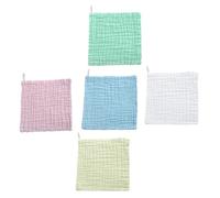 Didiseaon 5 pièces Serviette Garçon Fille Coton Absorbante Couches Colorées pour Visage et Toilette Débarbouillettes Né et Tout- Lavables et Multi-usages