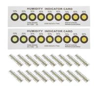 Didiseaon 50 cartes indicatrices d'humidité portables 10-90% | Cartes indicatrices à 9 emplacements pour bocaux, indicateur d'humidité ambiante, utilisation dans les récipients,