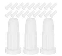 Didiseaon 50 Inserts de Douille de Roulette en Plastique Blanc 33 X 16 Mm pour Berceau Bébé, Manchons de Tige de Chaise Meubles, Kit Remplacement roulettes Lits Garçon et Filles, Sol