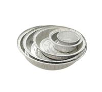 Didiseaon 50 pièces Bols Jetables Aluminium Plats Ronds sans Couvercle Résistants Haute Température pour Cuisson Barbecue Pâtisserie et Stockage Alimentaire