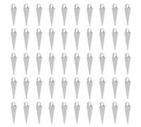 Didiseaon 50 pièces Breloques Alliage de Zinc Pendentifs Cône Lisse Métallique pour DIY Collier Bracelet Porte-clés Accessoires de Fabrication de Bijoux Polyvalents