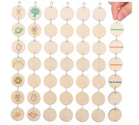 Didiseaon 50 Pièces Disque Calendrier en Bois Rond 30mm pour Garçon et