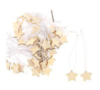 Didiseaon 50 pièces Étiquette Bois Suspendue Étoile à Branches Décor Rustique pour Bouteille de Vin Suspendue pour Mariage Fête et Cadeaux Personnalisés