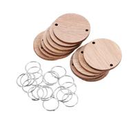 Didiseaon 50 Pièces Étiquettes en Bois Rondes pour Calendrier