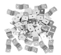 Didiseaon 50 pièces Lot de Clips Z Argentés pour Photo Fixations Décalées pour Toiles Clips de Fixation pour Dessus de Table Accessoires de Quincaillerie pour Encadrement