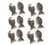 Didiseaon 50 pièces Pendentifs Alliage Forme de Carpe Lot pour Création de Bijoux Accessoires de Sac Porte Clés et Colliers