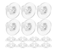 Didiseaon 500 Pièces Embouts de Boucles D'oreilles en Silicone Transparent Grosse Taille, Butées de Sécurité Légères et Souples pour Fermoirs à Clous, Accessoires DIY pour Fabrication