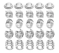 Didiseaon 50pcs Manchettes de Cheveux en Métal pour Tresses, Bijoux de Cheveux pour Dreadlocks, Décoration Créative pour Défilés de Mode et Jeux de Rôle
