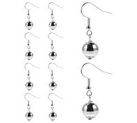 Didiseaon 5paires Boucles Oreilles Disco Boule pour Femme Pendantes à Effet Miroir Lot de Années Métal Poli